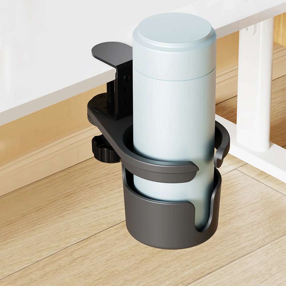 Adjustable Height Desk Cup Holder Punch-free Anti Spill Storage Rack
