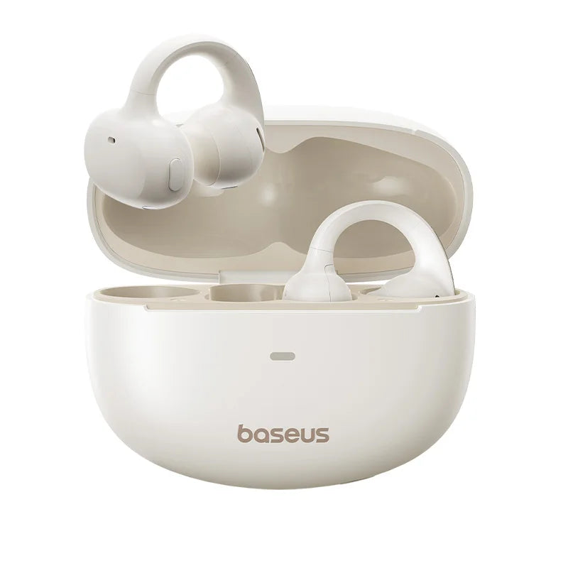 Baseus Bowie MC1 Ear Clip Wireless Earphones Bluetooth 5 4 Open-ear Zpaxo White