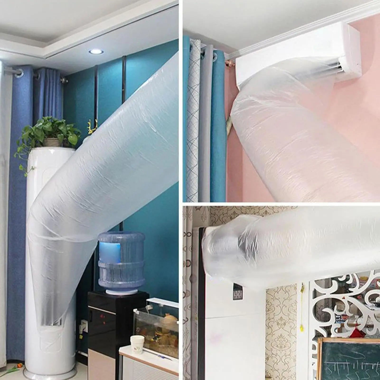 Air Conditioner Blowing Bag 16m Blower Hose Cuttable AC Accessories