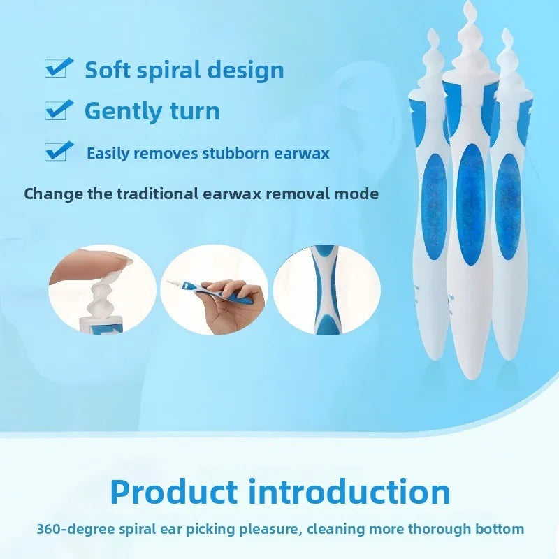 Rotary Screw Ear Wax Remover Tool Cleaner Soft Silicone 16