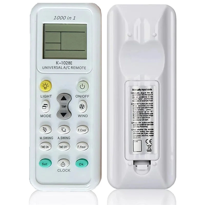 1000 In 1 Universal K-1028E Air Conditioner A/C Remote Control For Gree Midea Toshiba Haier Daikin Hitachi Sharp Panasonic Sanyo Zpaxo