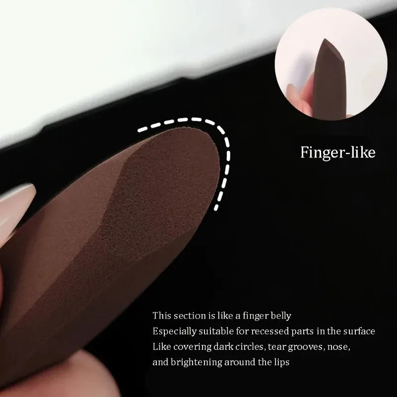 New!Detailed Finger Shape Blender Makeup Sponge Puff Dry Wet Dual-use Fingertip Sponge Brightening Eye Nose Corner Cosmetic Puff Zpaxo