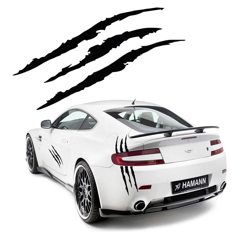 Car Styling Headlights Personalized Stickers Monster Claw Scratch
