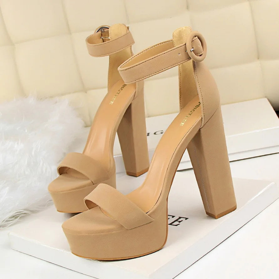 Elegant Sandals Women Heels Pumps Heel Women's Banquet Waterproof Zpaxo