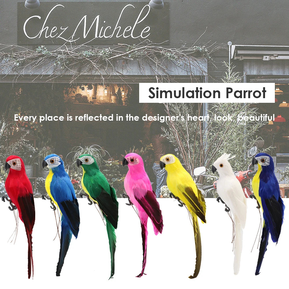 Artificial Simulation Foam Bird Creative Feather Parrot Fake Animal