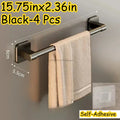 Wall Mounted Shower Caddie4 Shelves for Bathroom Without Drill Bathroom Shelf Horizontal Towel Rack Kitchen Bathroom Accessories Zpaxo Black M-40CM 4pcs