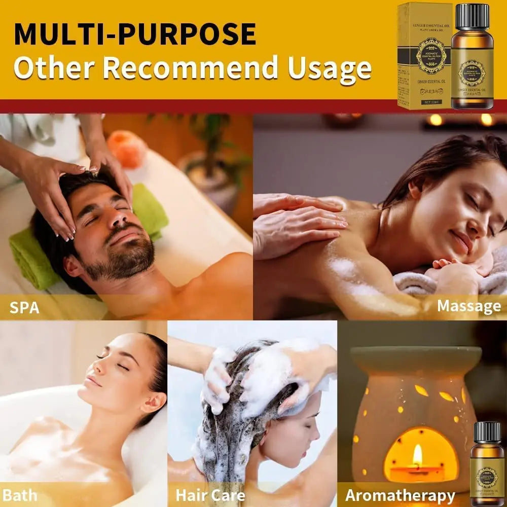 Ginger Essential Oil Slimming Massage – Anti-Cellulite Body Oil Slimming Massage Oil Zpaxo