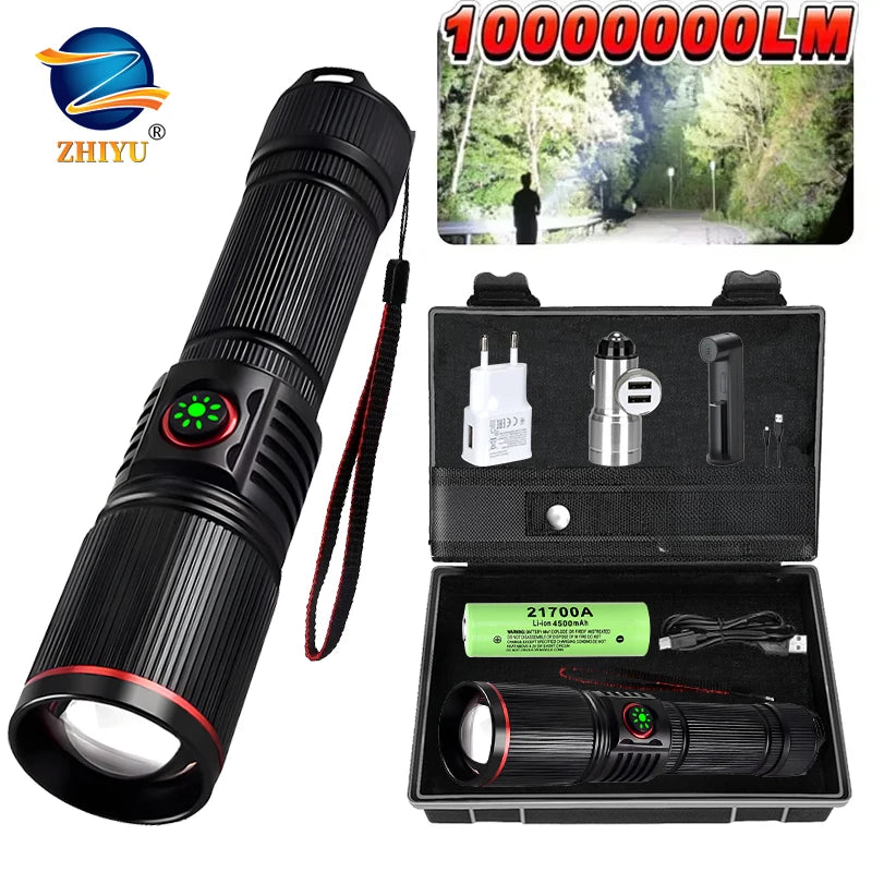 Ultra Bright 1000LM LED Flashlight – Zoomable USB Rechargeable