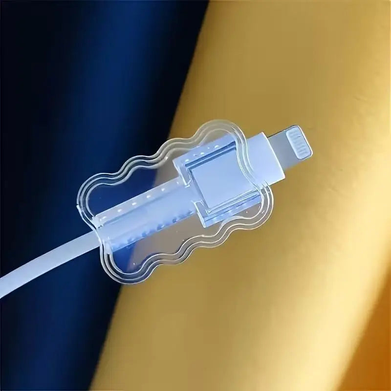 1/10pcs TPU Wave-Shaped Cable Sleeves – Anti-Break Protectors for Android & iPhone Data Cords, Cord Care Zpaxo