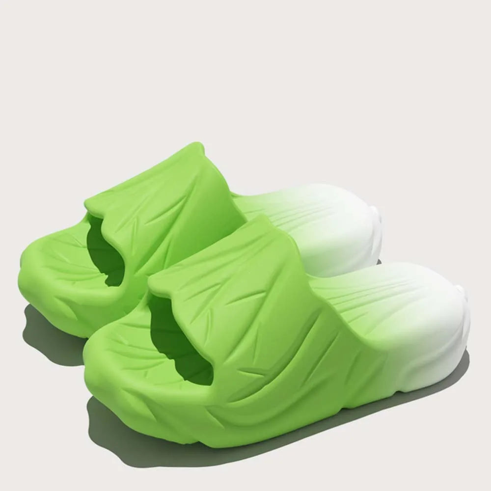 SHAJI Cute Cartoon Vegetable Cabbage Slides Unisex Couple Cloud
