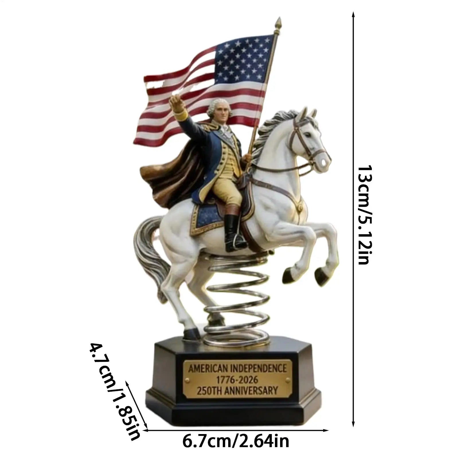 Horse Statue 250 Years Commemorative Desktop Figurine Resin Men