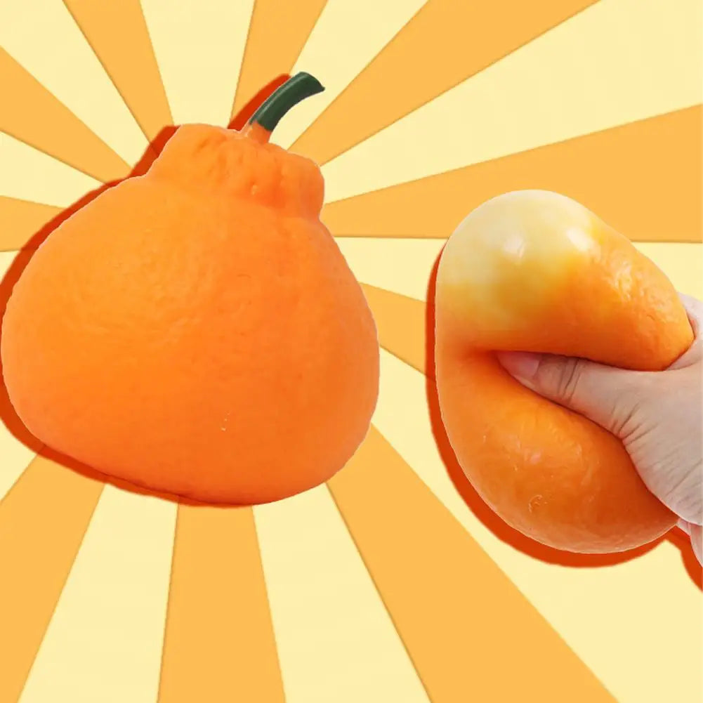 1/2PCS Ugly Orange Squeesh Toy For Anxiety Relief Cute Citrus Fidget Sensory Novelty Toys Simulation Fruit Home Decor Useful Toy Zpaxo