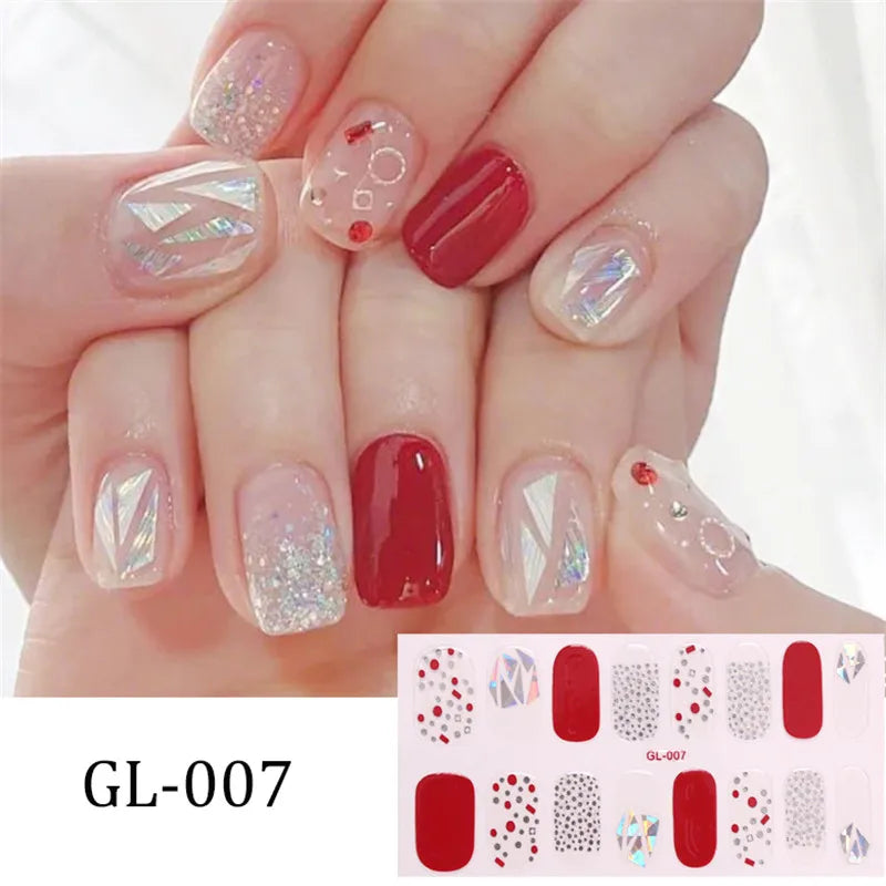 53 Colors Nail Polish Stickers Pure Color Strips Waterproof Adhesive Nail Full Sticker Environmental Protection DIY Nai Stickers Zpaxo XJYT-GL-007