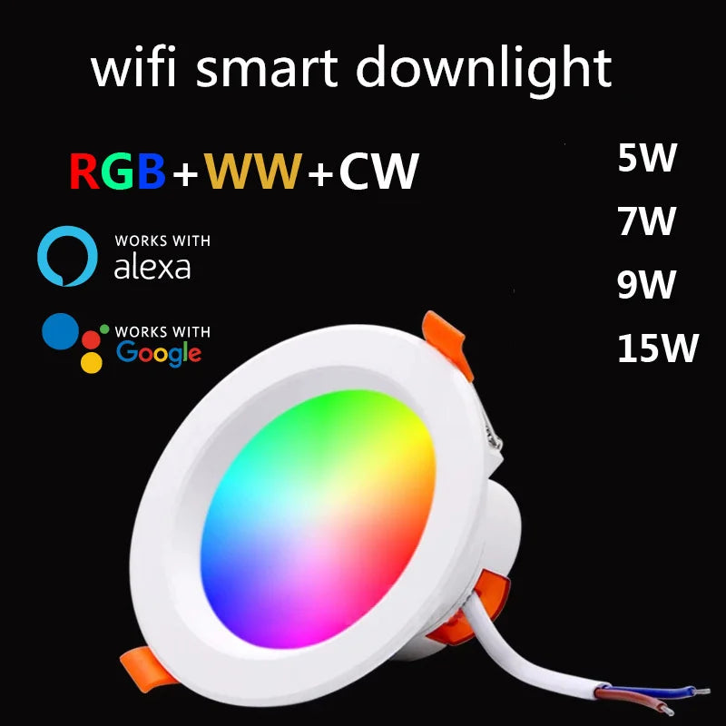 SHINEKNOT Smart RGBCW LED Downlight | Alexa & App Dimmable