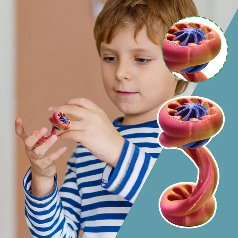 3D Printed Fidget Toys Passthrough Fidget Toys Thread Illusion Cool Gadgets For Stress Relief Boys Kids Adults Classroom Home Zpaxo
