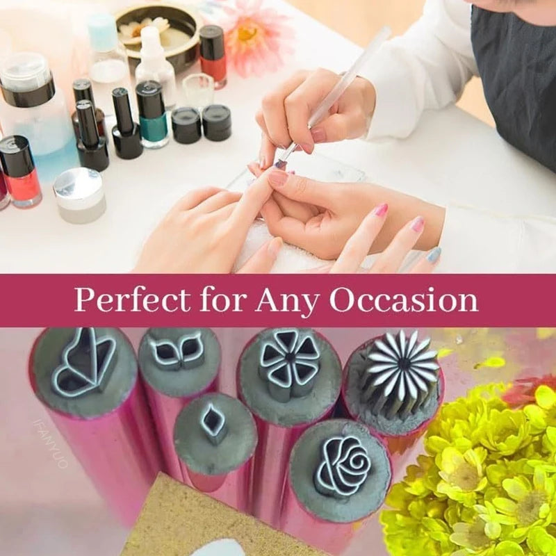 Nail Art Stamp Pen Set Quick-Drying Nail Graffiti Pen Flower Butterfly Patterns Nail Engraving Pencil DIY Nails Art Design Tool Zpaxo