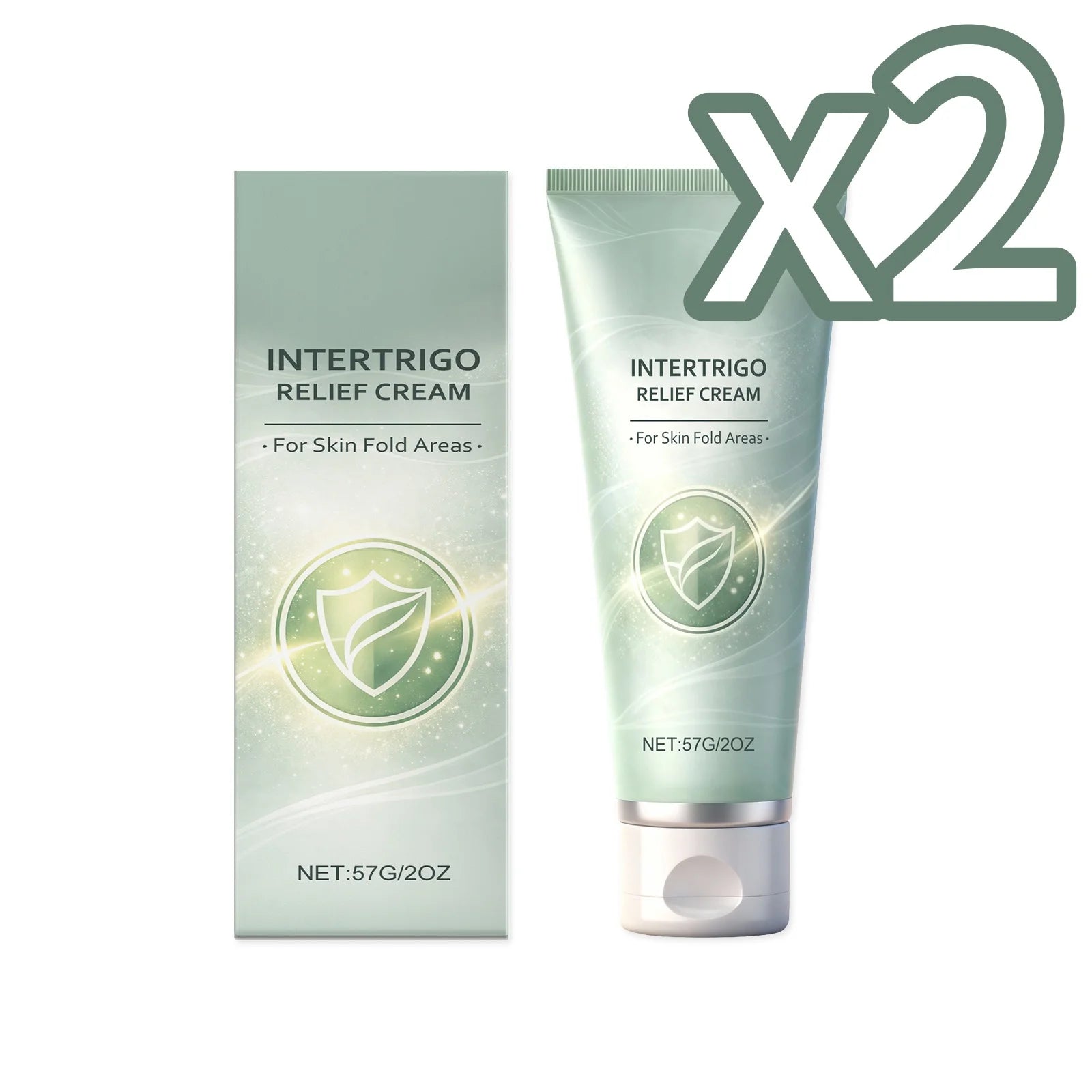 Intertrigo Relief Cream – Soothe Skin Folds & Calm Redness Skin Relief Cream Zpaxo 57g Boxed X 2PCS