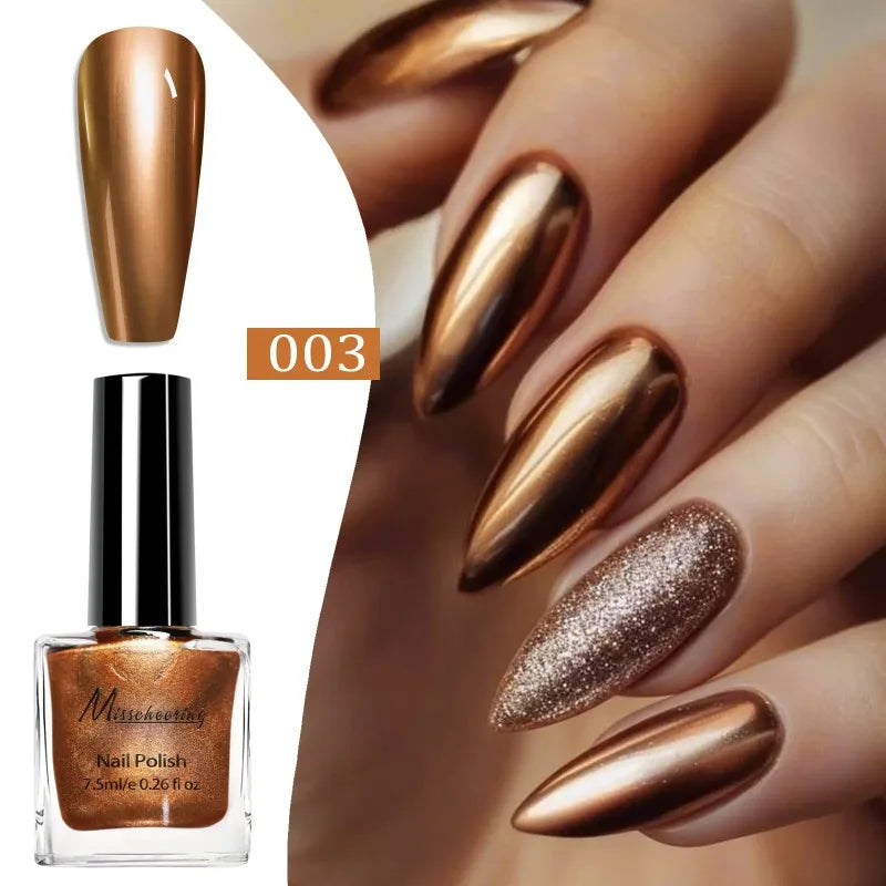 12 Colors Metal Mirror Effect Nail Polish Lasting Quickly Drying Art Zpaxo 03