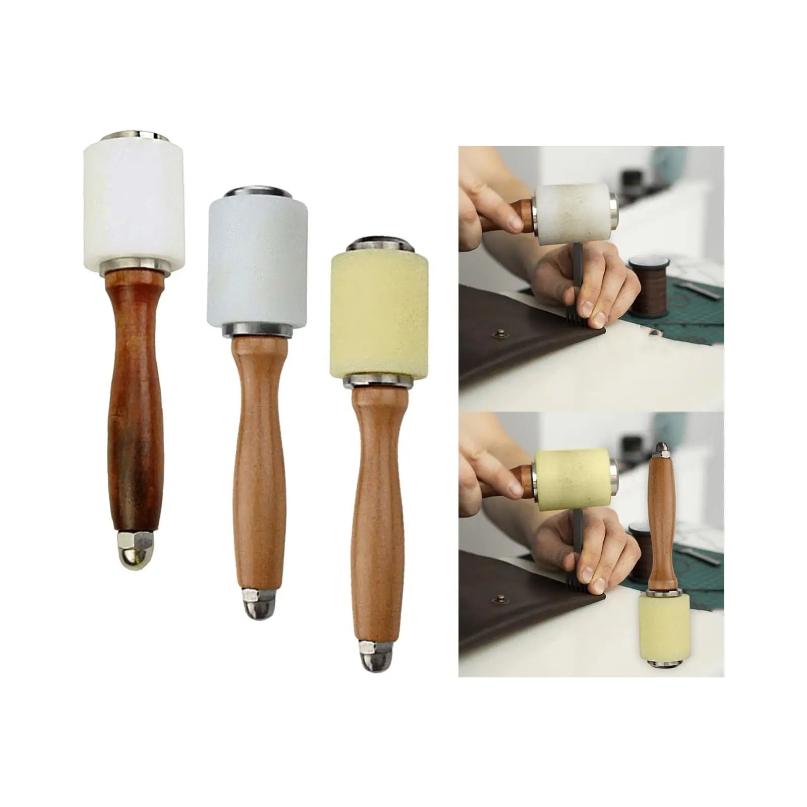 Leather Carving Mallet Leathercraft Leather Stamping Leather Work DIY Mauls Wood Handle Punching Tool Working Mauls Supplies Zpaxo