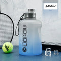 2 Liter Sports Water Bottle Straw Large Capacity Fitness Scale