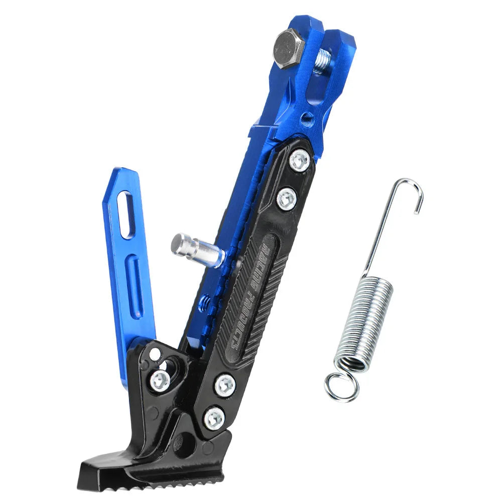 Foot Side Stand Electric Motorbike Kick Parking Bracket Adjustable Zpaxo Blue