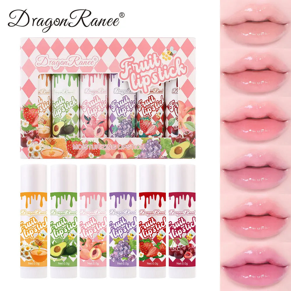 Set of Six Lipsticks, Moisturizing, Color-Changing, Hydrating, Waterproof, Color-Rich, Autumn and Winter Base Lip Balm Zpaxo Dr175 Full Size