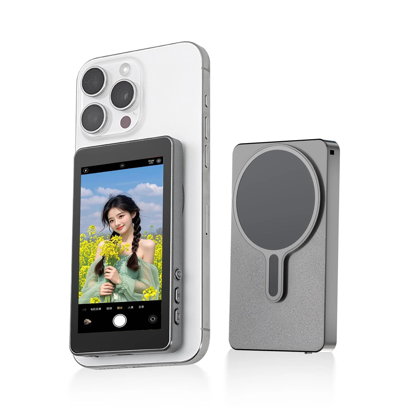 Magnetic Phone Vlog Selfie Monitor Screen Wireless Live Stream