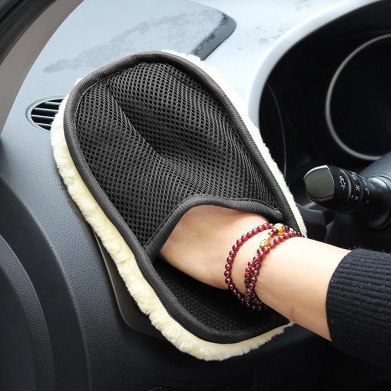 Auto Car Washing Glove Cleaning Microfiber Wool Soft Motorcycle