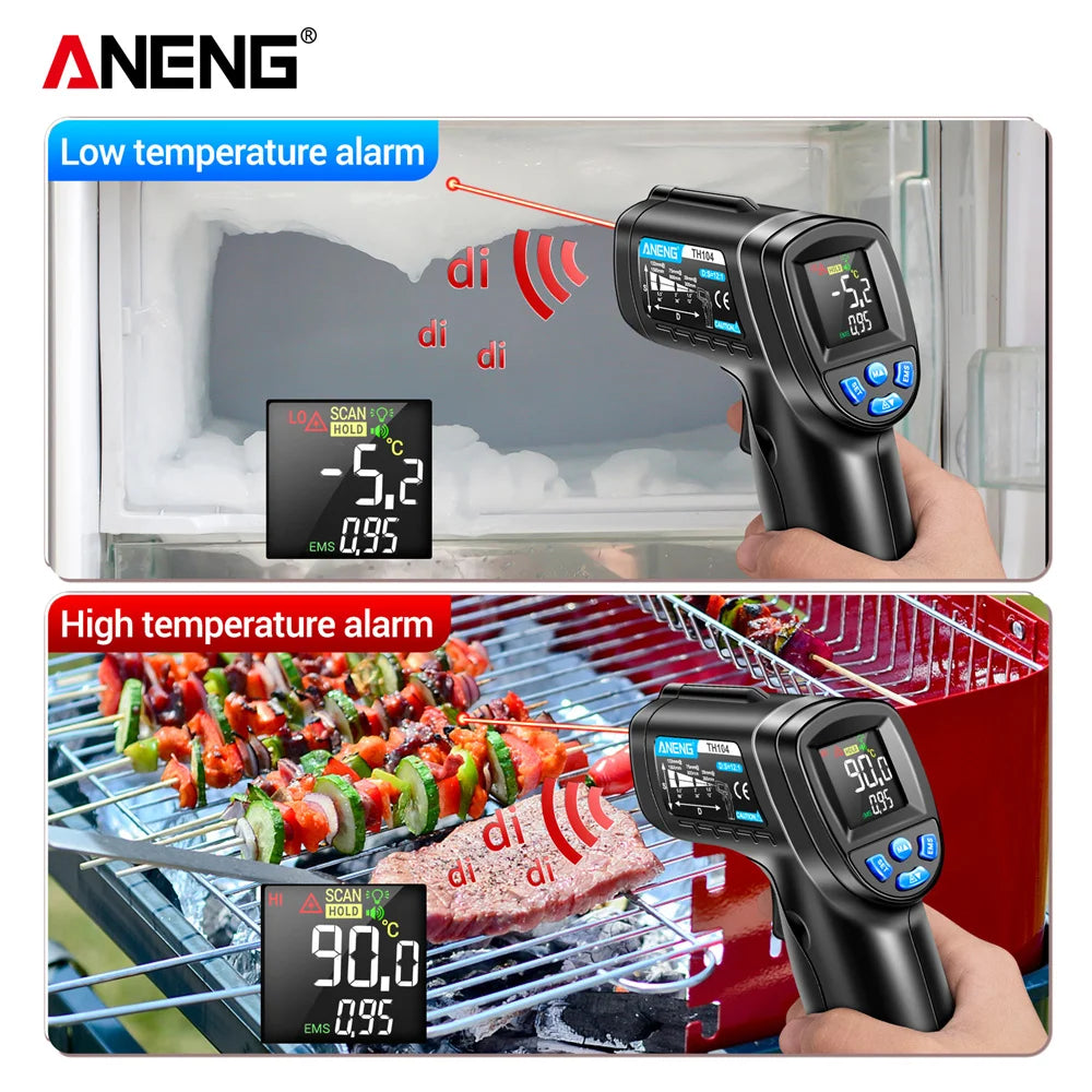 ANENG TH104 Infrared Handheld Temperature Gun 50 550 IR Laser Sensor