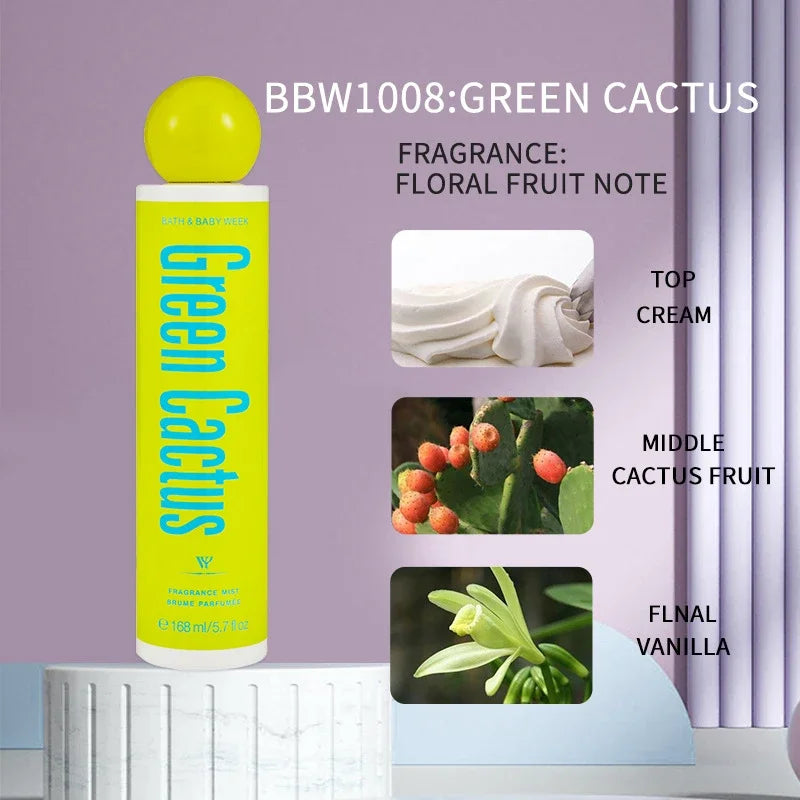 Sublime Gourmet Fragrance Mist, Unisex Fresh Berry Sweet Cookie Chocolate Cream Scent Body Spray 168ml Alluring Aroma Splash Zpaxo Green Cactus 168ml