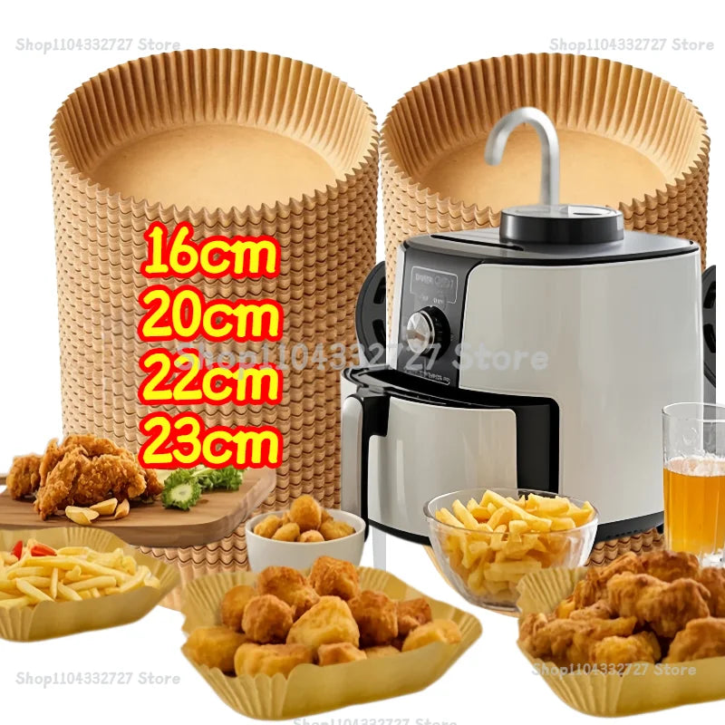 Disposable Round Square Air Fryer Paper Liner Non-Stick Airfryer Baking Paper Kitchen Cooking Accessories Zpaxo