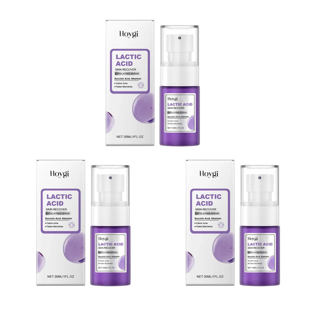 Exfoliating Serum Anti Acne Reliece Dryness Shrink Pores Remove Dead Skin Brightening Lactic Acid Serum Nourishing Face Essence Zpaxo 3 x 30ml boxed
