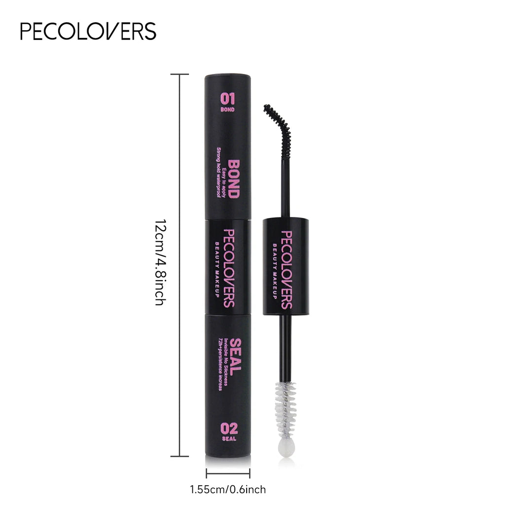 Double-head 2-in-1 False Eyelash Glue, Cluster Lash Adhesive, Strong Adhesive for Secure Hold,Quick-Dry Long-Lasting Mascara Zpaxo