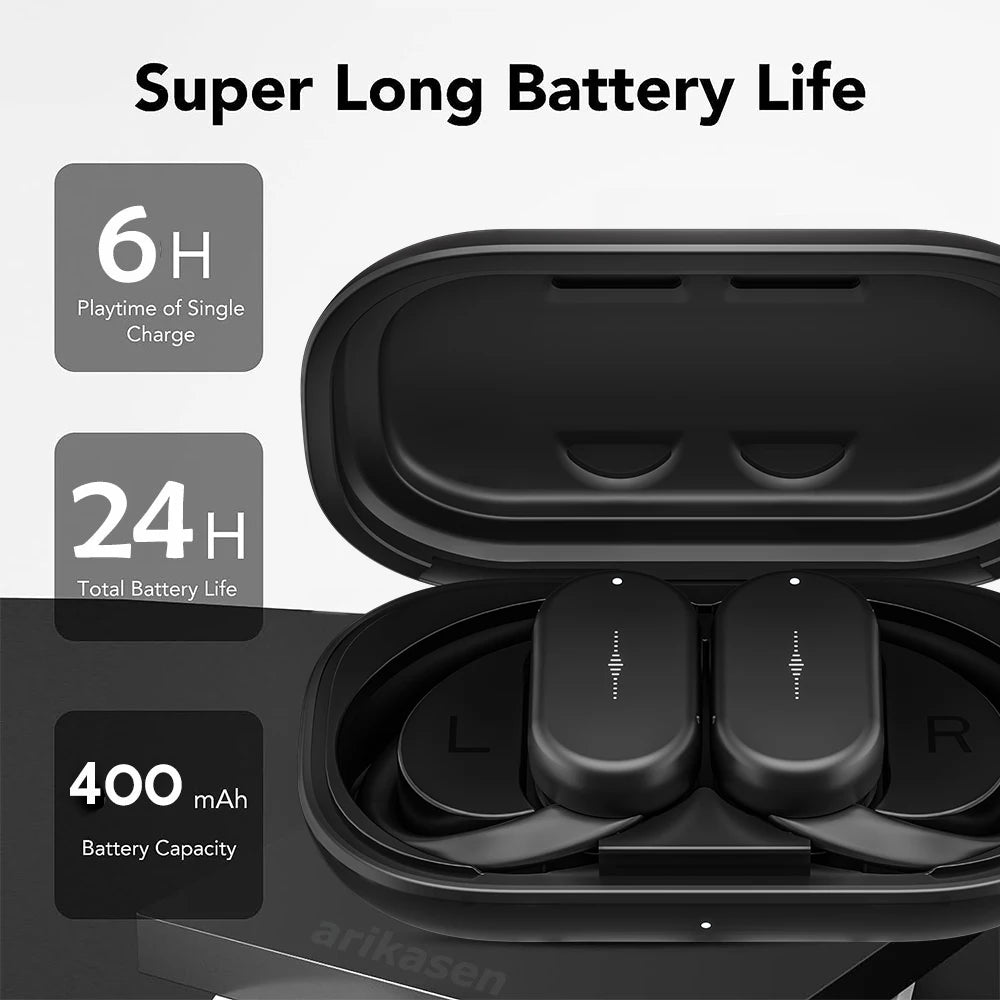 Wireless Headphones TWS Open Ear Rotatable Earhooks Bluetooth 5 3