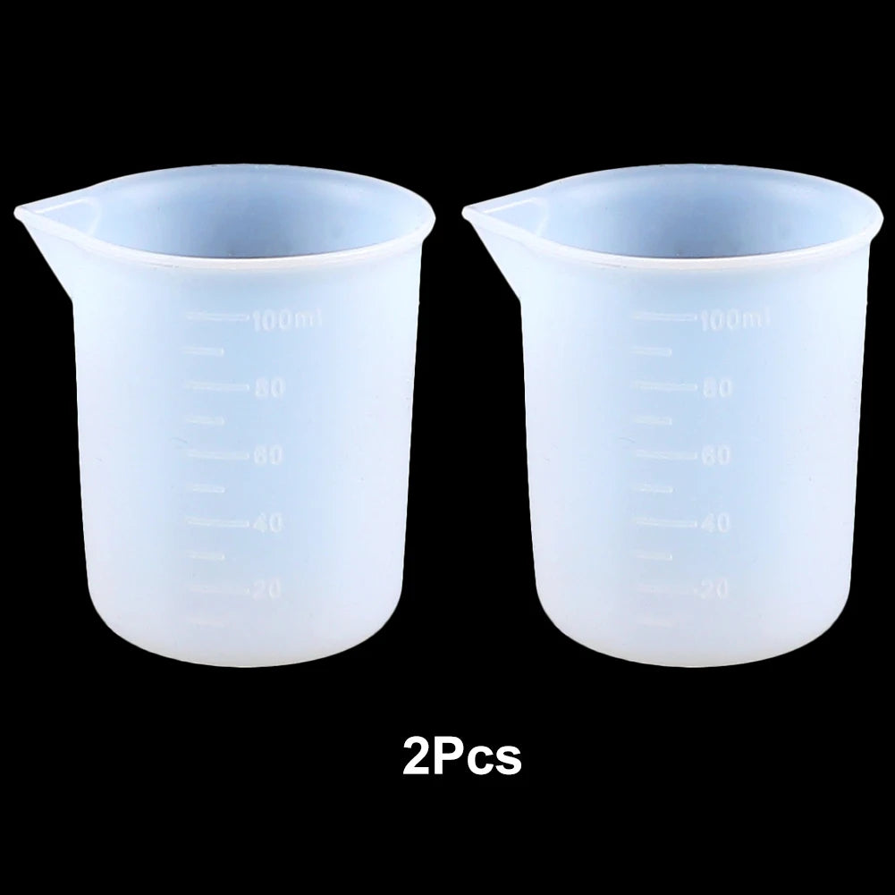 50/100Pcs 40ML Disposable Cups Dispenser Plastic Cup for DIY Epoxy Resin Jewelry Making Accessories Zpaxo 2Pcs Silicone Cup
