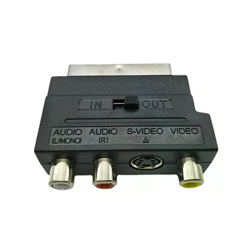 21-Pin SCART Adapter – Composite, S-Video & Audio In/Out Switch SCART AV Adapter Zpaxo