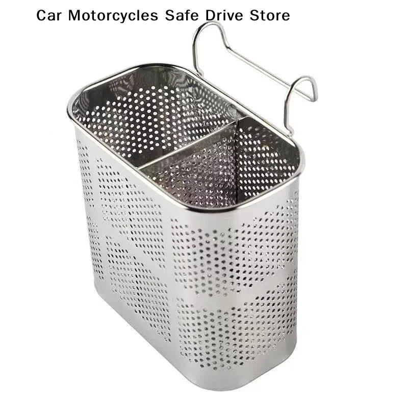 CMStainless Steel 2-Compartment Chopstick Holder Perforated Drain