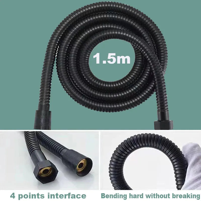 5 Modes Shower Head Adjustable High Pressure Water Saving Shower Head Water Massage Shower Head Hook Hose Bathroom Accessories Zpaxo
