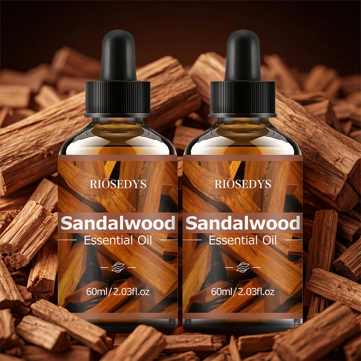 SANDALWOOD ESSENTIAL OIL Has Deep Nourishing Moisturizing Effects Zpaxo SANDALWOOD 2pcs 60ml