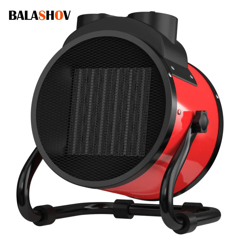 Electric Heating Fan 2000W Portable Space Heater Adjustable Thermostat 2 Heat Settings + Fan Mode Overheat & Tip-Over Protection Zpaxo