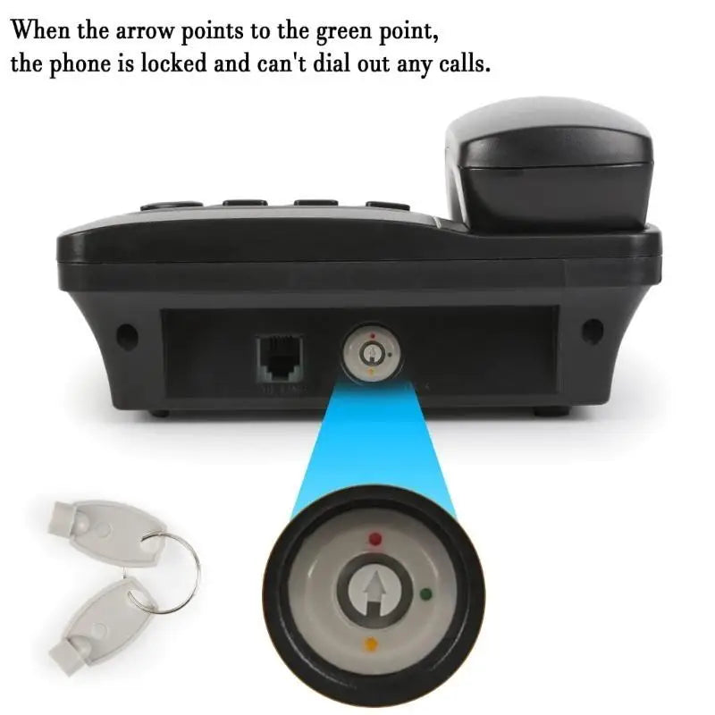 652F Landline Telephone Desktop Fixed Caller Front Desk Home Office Zpaxo
