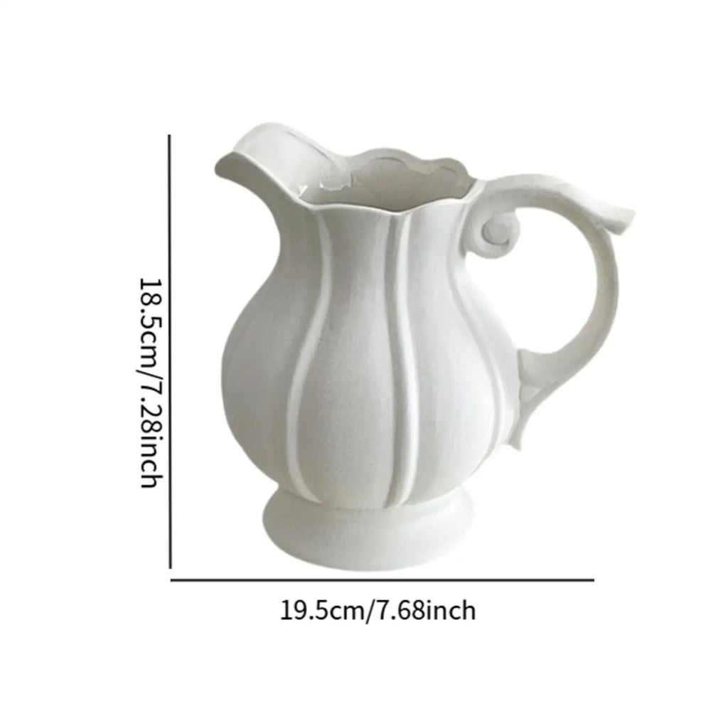 Flower Vase Art Vase Birthday Gifts Wedding Centerpieces Nordic with Handle Zpaxo