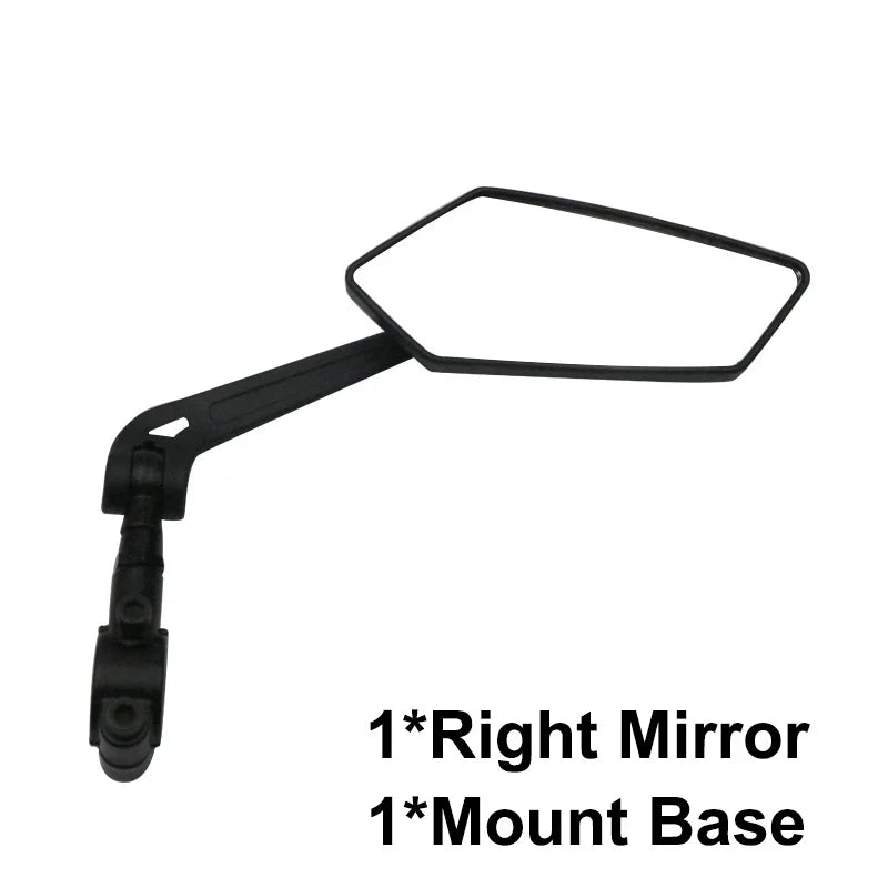 Bicycle Handlebar Reflector Rear View Mirror Safety Adjustable Rotatable Mirror Clear Electric Scooter Cycling Accessories Zpaxo 1PC Right