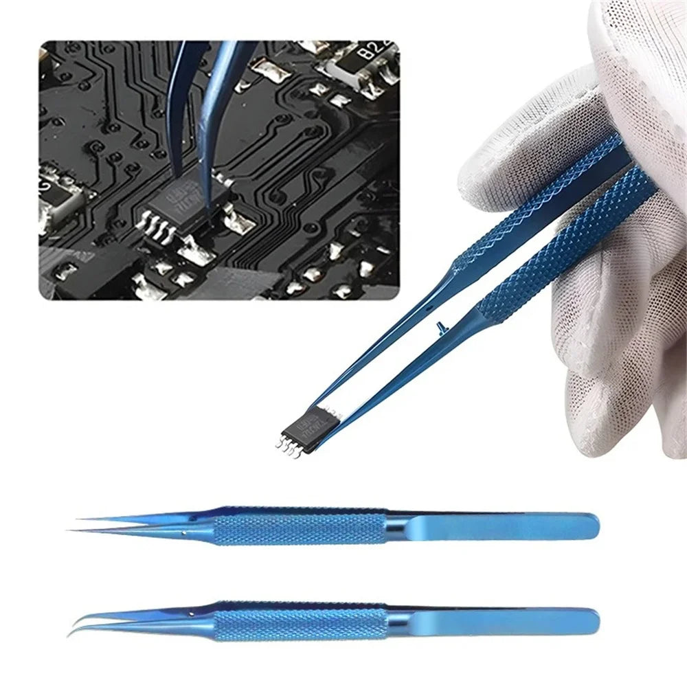 Antimagnetic Titanium Tweezers – Precision Phone Repair Forceps Precision Repair Tweezers Zpaxo