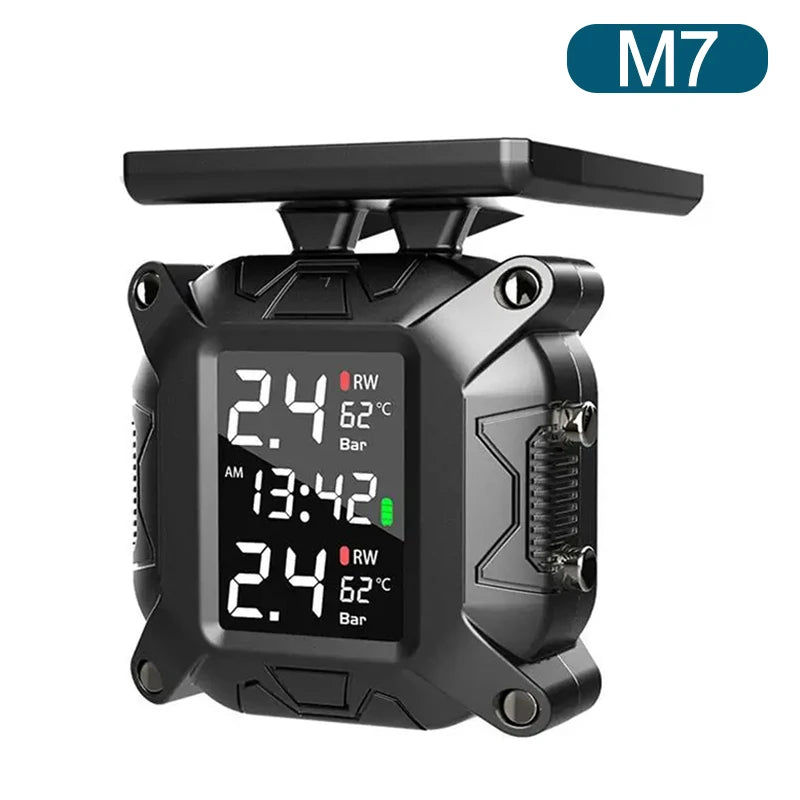 Solar Motorcycle TPMS – Tire Pressure & Temperature Monitor