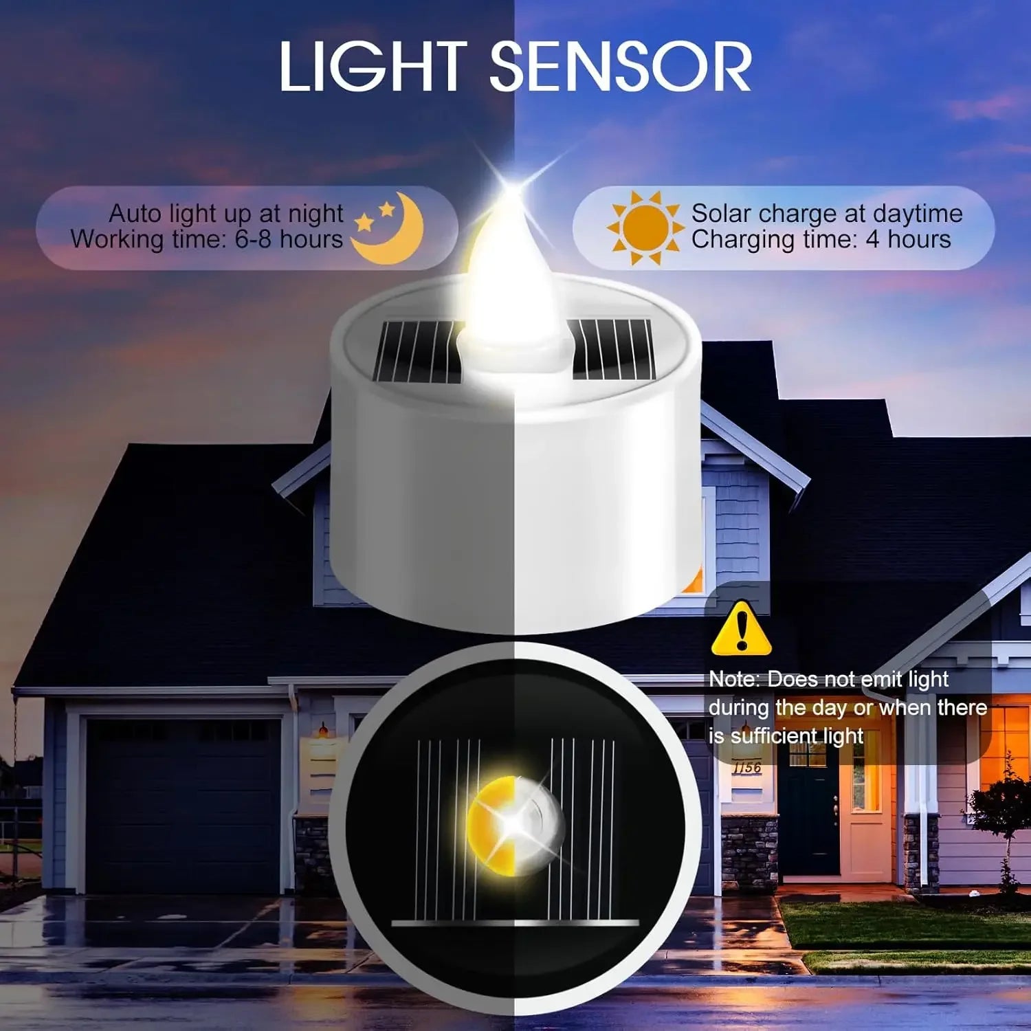 High-quality Reusable Flameless Flickering LED Solar Tealight Candles