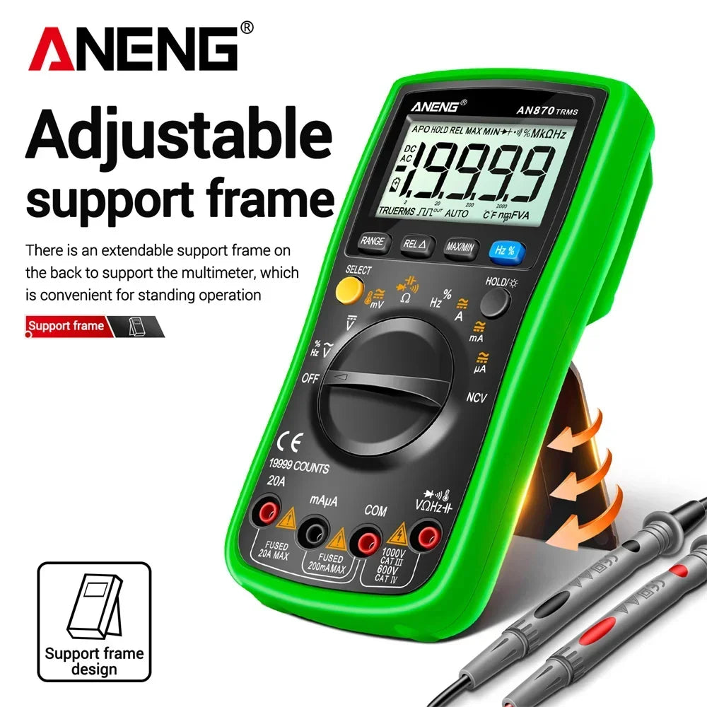 ANENG AN870 Smart Multimeter Current NCV Capacitance Resistance Ohm