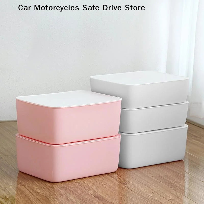 CM1 10 15 Grid Plastic Underwear Storage Box Removable Dividers Lids