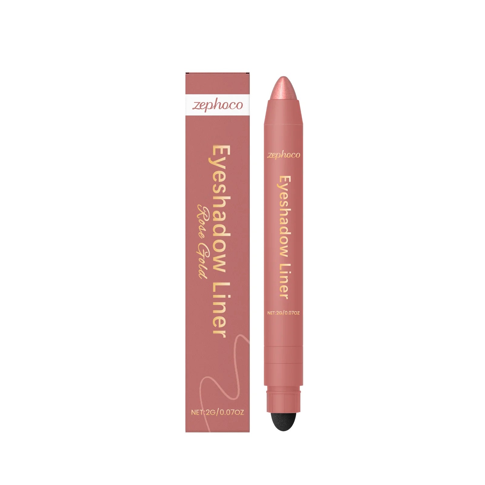 2-in-1 Waterproof Eyeshadow & Eyeliner Pen – Long-Lasting Eyeshadow Liner Pen Zpaxo Rose Gold