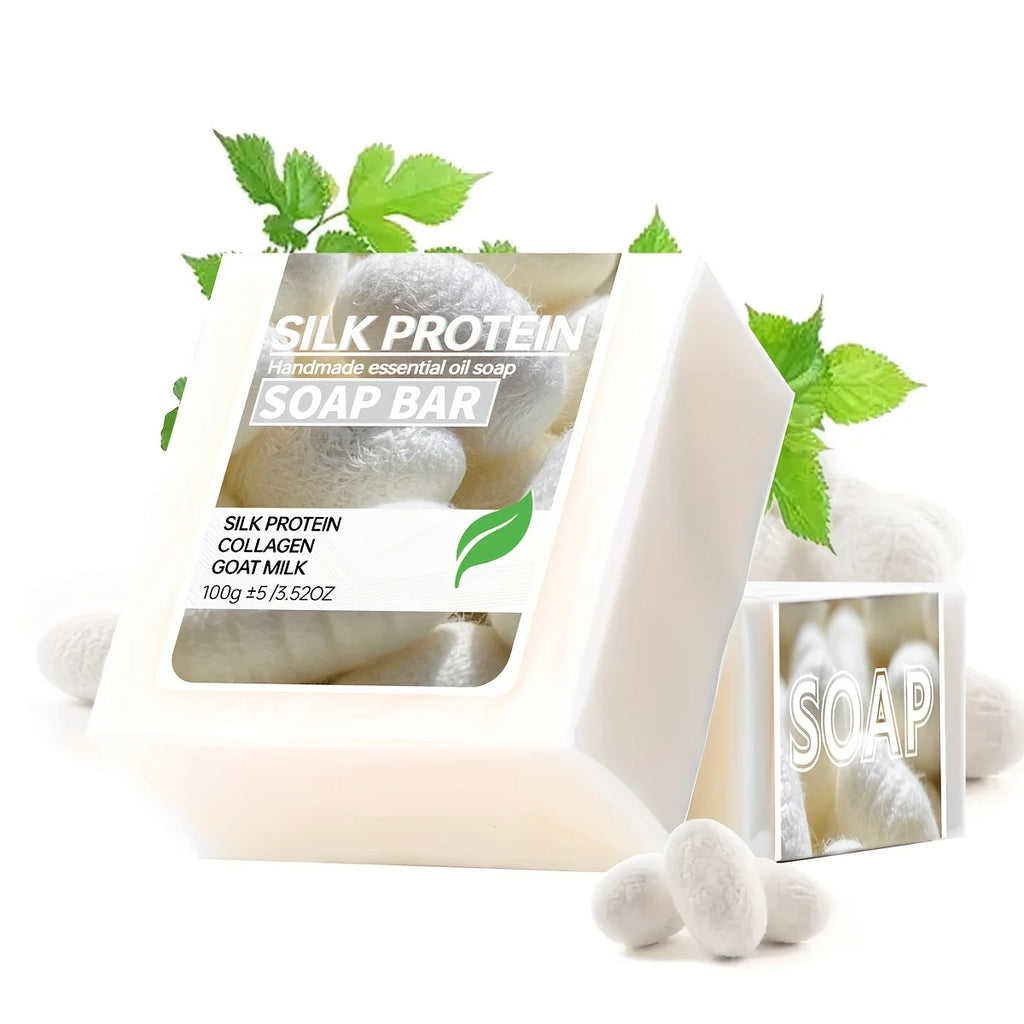 Silk Protein Goat Milk Collagen Moisturizing Soap Bar – 2 Pack Moisturizing Soap Bar Zpaxo